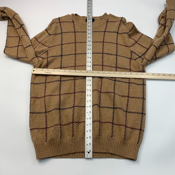 Vintage Brooks Brothers Lambswool Sweater Mens XL Extra Large Cobblestone Check - Picture 5 of 10